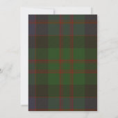 MacDonald Tartan Huwelijksuitnodiging Kaart (Achterkant)