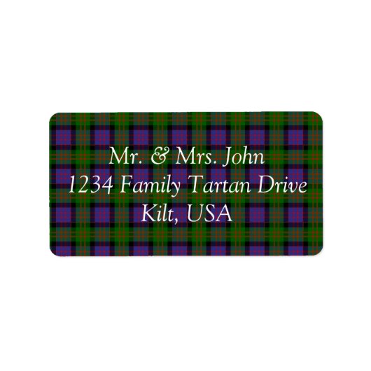 MacDonald Tartan Label (Voorkant)