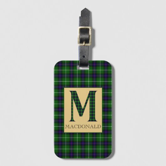 MacDonald Tartan Monogram M Bagagelabel (Voorkant (verticaal))