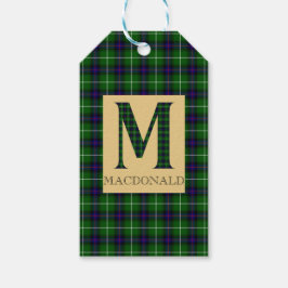 MacDonald Tartan Monogram M Cadeaulabel