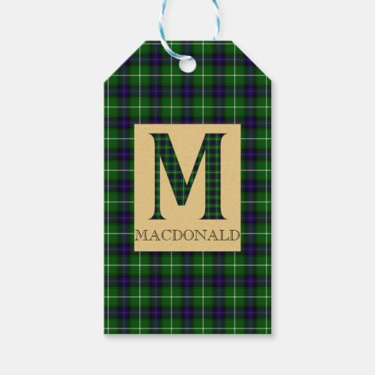 MacDonald Tartan Monogram M Cadeaulabel (Voorkant)
