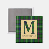 MacDonald Tartan Monogram M Magneet (Voorkant / Achterkant)