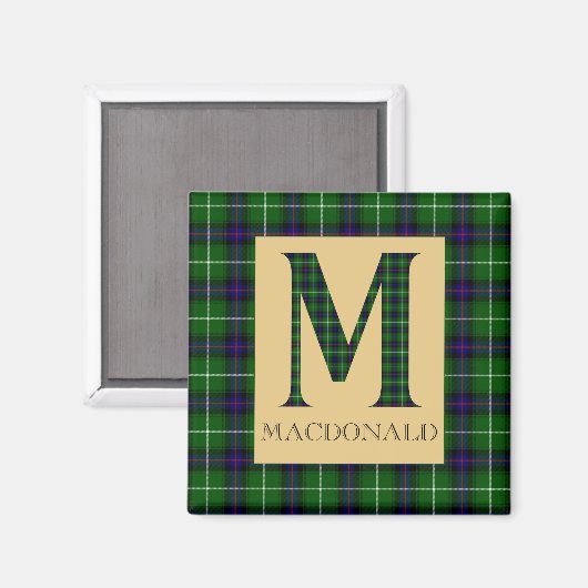 MacDonald Tartan Monogram M Magneet (Voorkant / Achterkant)