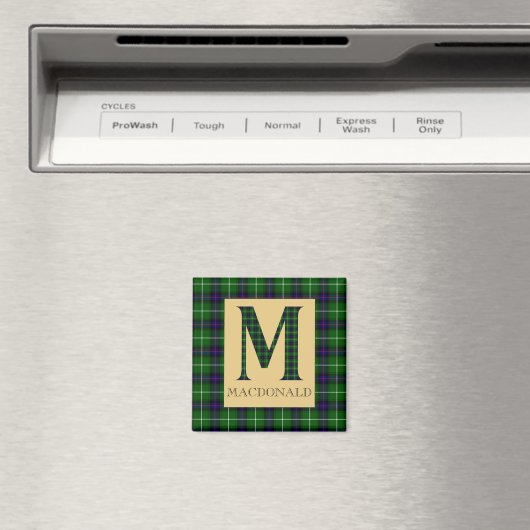 MacDonald Tartan Monogram M Magneet (Insitu (Vaatwasser))