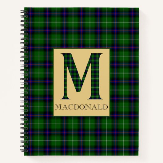 MacDonald Tartan Monogram M Notitieboek (Voorkant)