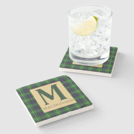 MacDonald Tartan Monogram M Stenen Onderzetter