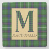 MacDonald Tartan Monogram M Stenen Onderzetter (Voorkant)
