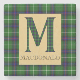 MacDonald Tartan Monogram M Stenen Onderzetter