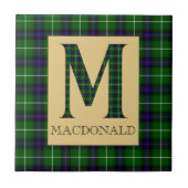 MacDonald Tartan Monogram M Tegeltje (Voorkant)