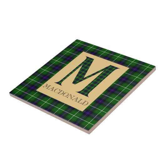 MacDonald Tartan Monogram M Tegeltje (Zijkant)