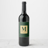 MacDonald Tartan Monogram M Wijn Etiket (Voorkant)