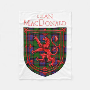 MacDonald Tartan Scottish Play Lion Rampant Fleece Deken