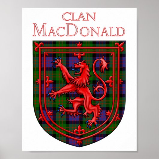 MacDonald Tartan Scottish Play Lion Rampant Poster (Voorkant)