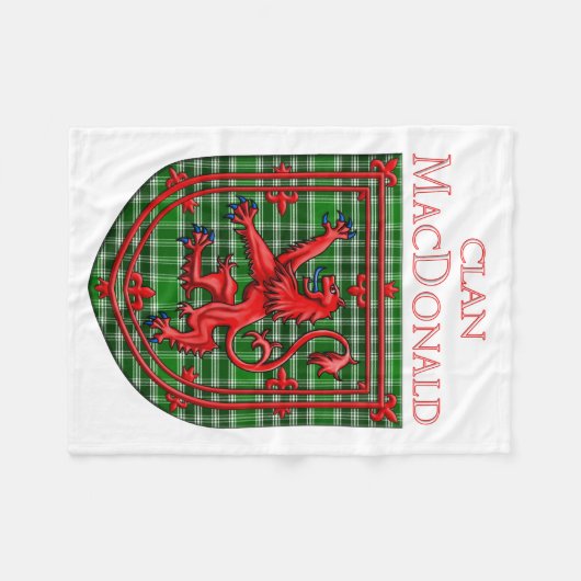 MacDonald van de eilandengroep Tartan Fleece Deken (Voorkant (Horizontaal))