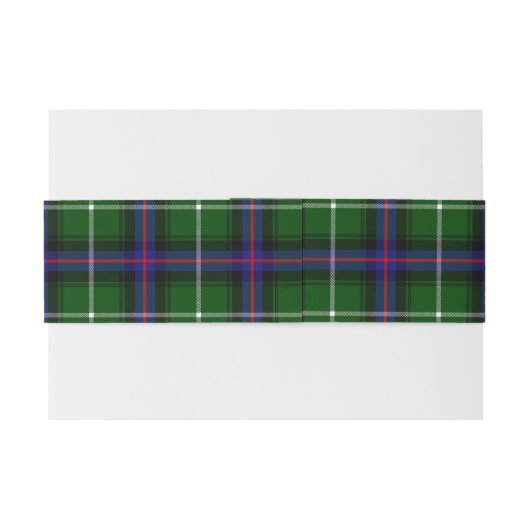 MacDonald van de Isles Scottish Tartan Belly Band Uitnodigingen Wikkel (Achterkant Voorbeeld)