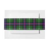 MacDonald van de Isles Scottish Tartan Belly Band Uitnodigingen Wikkel (Voorkant Voorbeeld)