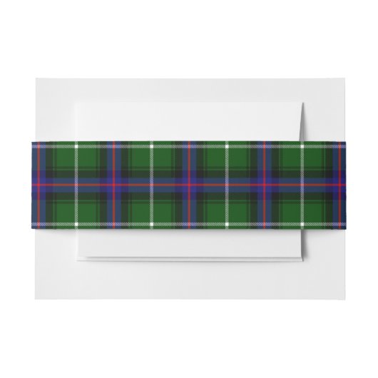 MacDonald van de Isles Scottish Tartan Belly Band Uitnodigingen Wikkel (Voorkant Voorbeeld)