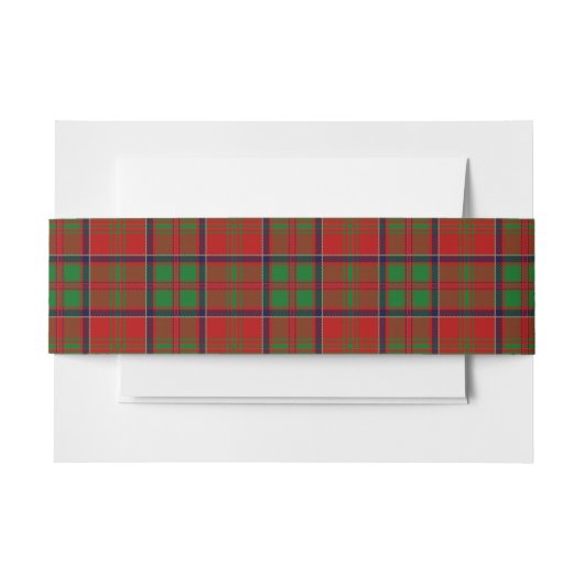 MacDonald van Glencoe Schotse Tartan Belly Band Uitnodigingen Wikkel (Voorkant Voorbeeld)