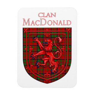 MacDonald van Glencoe Tartan Scottish Pset Magneet