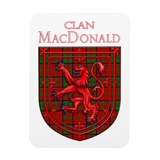 MacDonald van Glencoe Tartan Scottish Pset Magneet (Verticaal)