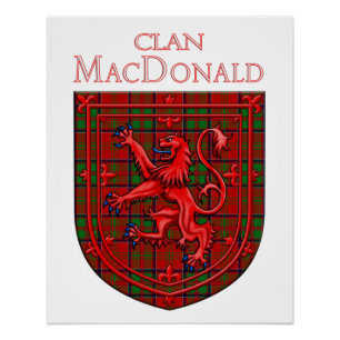 MacDonald van Glencoe Tartan Scottish Pset Perfect Poster