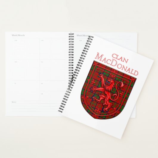 MacDonald van Glencoe Tartan Scottish Pset Planner (Display)