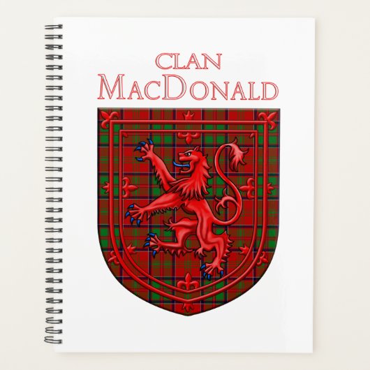 MacDonald van Glencoe Tartan Scottish Pset Planner (Voorkant)