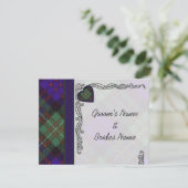 MacDonald van Glengarry Scottish Heart design RSVP Kaartje (Staand voorkant)
