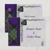MacDonald van Glengarry Scottish Heart design RSVP Kaartje (Voorkant / Achterkant)