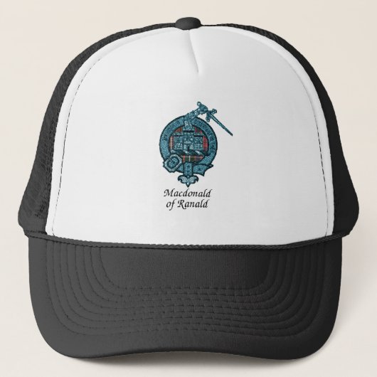 Macdonald van Ranald Clan Crest Trucker Pet (Voorkant)