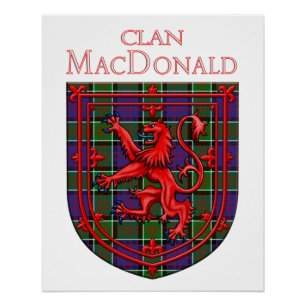 MacDonald van Ranald Tartan Scottish Play Lion Ram Perfect Poster