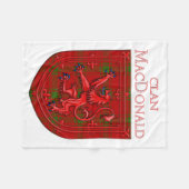 MacDonald van Sleat Tartan Scottish Play Lion Ramp Fleece Deken (Voorkant (Horizontaal))