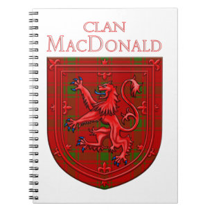MacDonald van Sleat Tartan Scottish Play Lion Ramp Notitieboek
