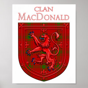MacDonald van Sleat Tartan Scottish Play Lion Ramp Poster