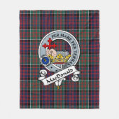 Macdonalds van Slapat Clan badge Tartan Fleece Deken (Voorkant)