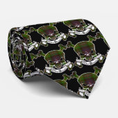 MacDonell Tartan Skull Stropdas (Opgerold)