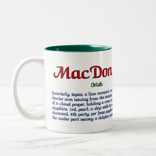 MacDonnell Family Shield Mok (Links)