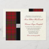 MacDougal MacDougall Tartan Wedding Invitation Kaart (Voorkant / Achterkant)