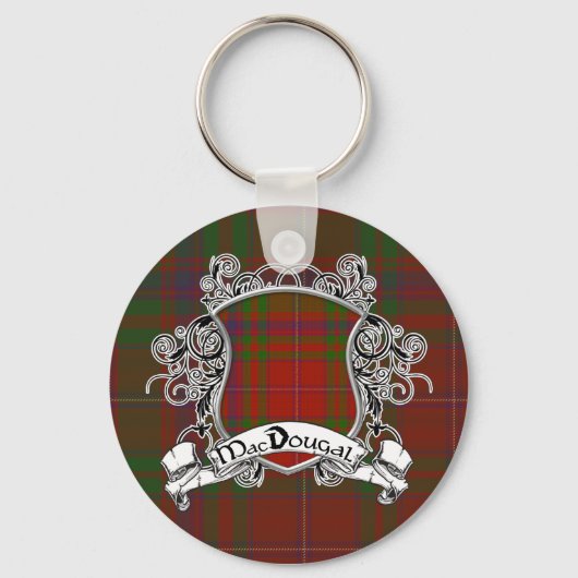 MacDougal Tartan Shield Sleutelhanger (Voorkant)