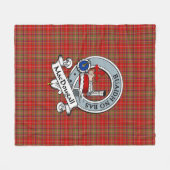 MacDougall Clan Badge Tartan Pset Fleece Deken (Voorkant (Horizontaal))