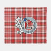 MacDougall Dress Clan Badge Tartan Pset Fleece Deken (Voorkant (Horizontaal))