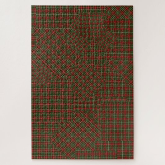 MacDougall Modern Blue Tartan Patchwork Legpuzzel (Verticaal)