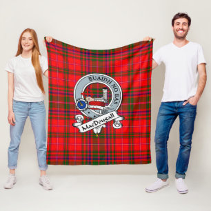 MacDougall Modern Clan Badge Schotse ruit Fleece Deken