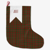 MacDougall Modern Clan Tartan Patroon Grote Kerstsok (Voorkant)