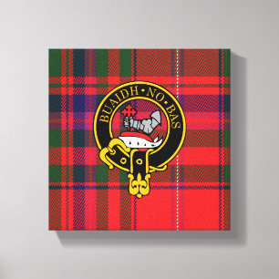 Macdougall Scottish Crest en Tartan Canvas print