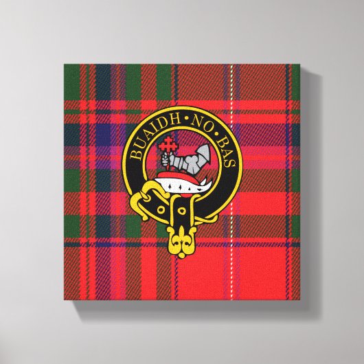 Macdougall Scottish Crest en Tartan Canvas print (Voorkant)
