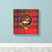Macdougall Scottish Crest en Tartan Canvas print (Insitu (Houten vloer))