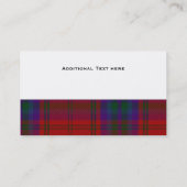 MacDougall Tartan Aangepast Visitekaartje (Achterkant)