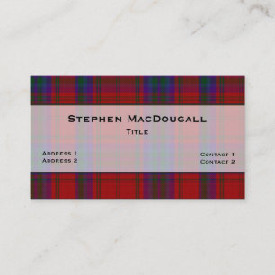MacDougall Tartan Aangepast Visitekaartje