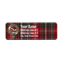 MacDougall Tartan & Badge Etiket